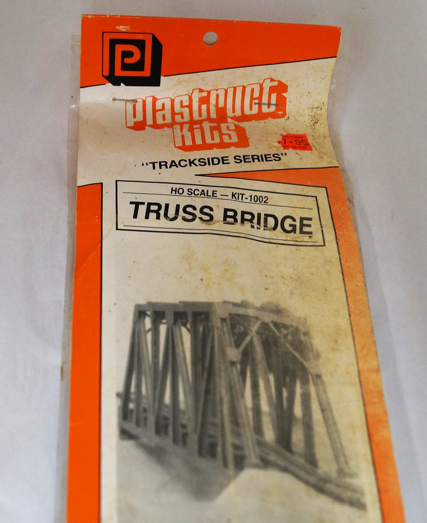 Ho Scale, Plastruct Kits "Trackside Series" Kit 1002 Truss Bridge
