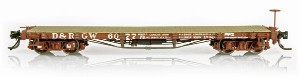 Blackstone Hon3 D&RGW 30ft Flatcars