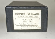 Hon3, Brass, Empire Midland D&RGW Flat Car unpainted