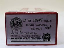 Hon3 Brass Westside Model Company D&RGW Caboose, unpainted