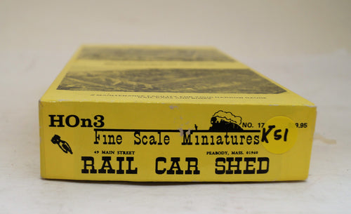 Ho Scale Fine Scale Miniatures Rail Car Shed Kit