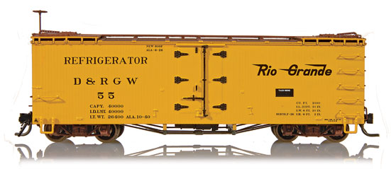 Blackstone Hon3 D&RGW 30ft refrigerator Cars