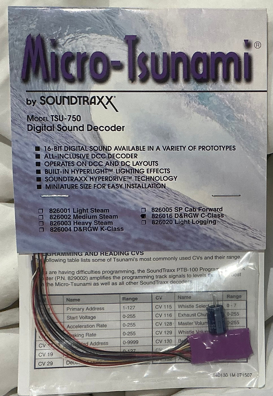 Micro-Tsunami by Soundtraxx Model TSU-750