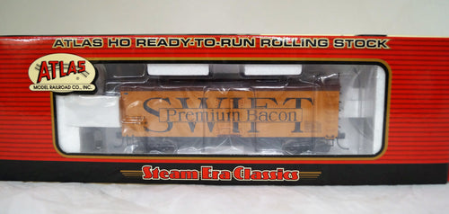 Ho Scale, Atlas Model Railroad, Steam Era Classics Reefer, Swift Premium Bacon