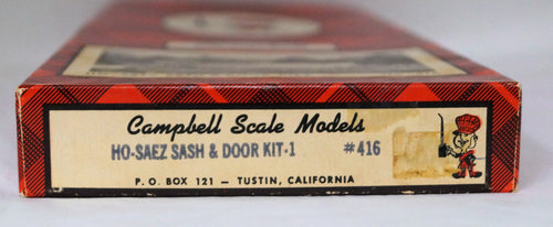 Ho-Hon3 Scale, Campbell Scale Models, Kit #416. Saez Sash & Door Kit 1