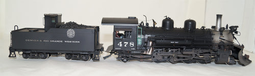 On3 Berlyn Locomotive Works D&RGW K-28 2-8-2 #478 W/ Tsunami