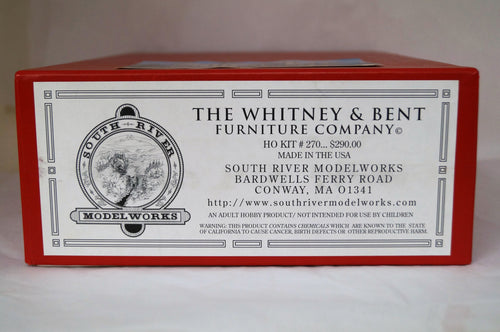 Ho Scale, South River Model Works Kit #270 The Whitney & Bent Furniture Company
