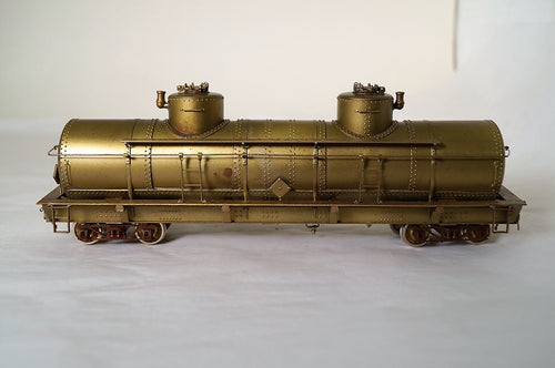 On3 Brass WMC 2-Dome Texaco Tank Car, Unpainted