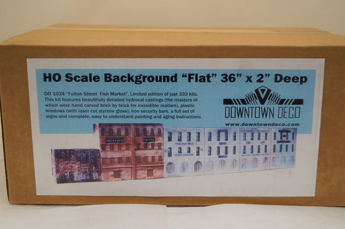 Ho Scale, Downtown Deco, Kit #DD-1024, Fulton Street Fish Market Flat Kit