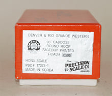 Hon3 Brass PSC D&RGW 30' Round Roof Caboose #0505