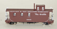 Hon3 Brass PSC D&RGW 30' Round Roof Caboose #0505