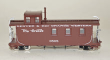 Hon3 Brass PSC D&RGW 30' Round Roof Caboose #0505