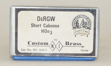 Hon3 Brass Custom Brass Short Caboose, Unpainted