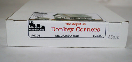 On3/On30 Banta Model Works Kit #6108, The Depot at Donkey Corners