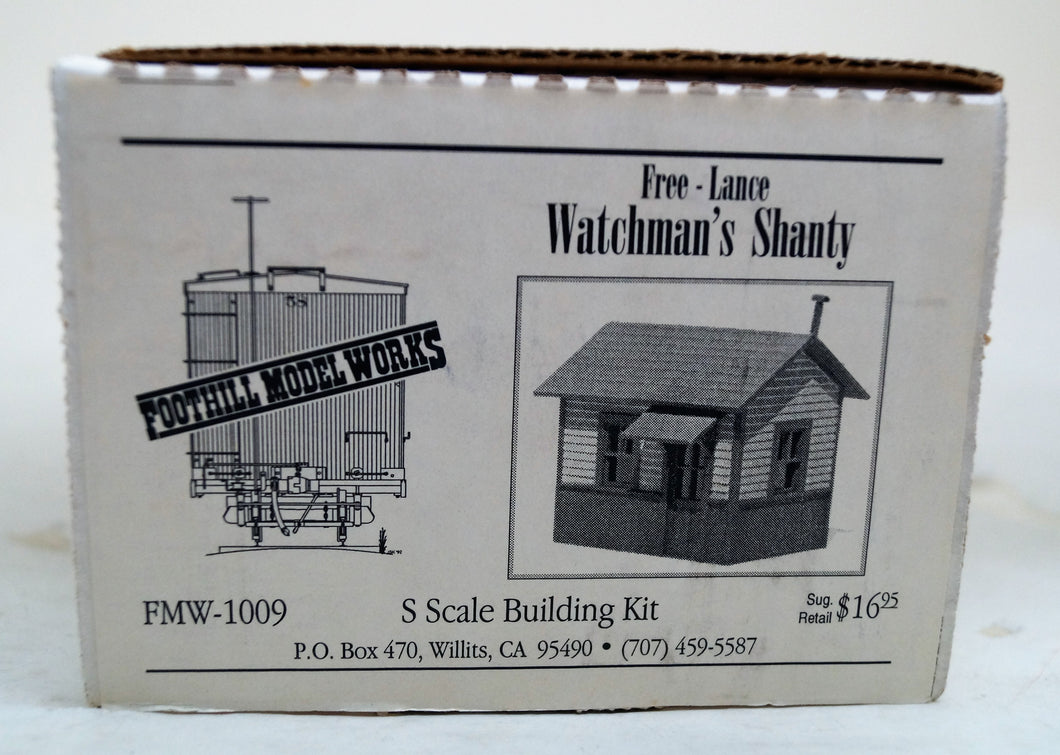 S Scale Foothill Model Works Free-Lance Watchmans Shanty Kit