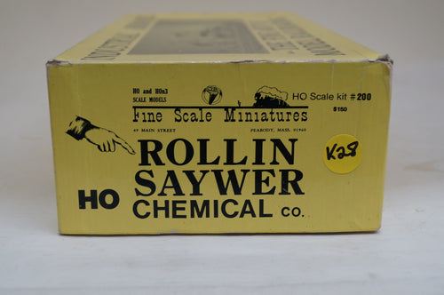 Ho Scale Fine Scale Miniatures Rollin Saywer Chemical Co.