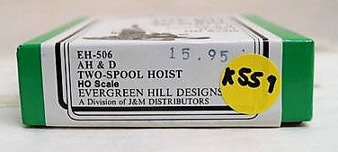 Ho Scale, Evergreen Hill Designs AH-D Two Spool Hoist
