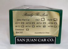 On30 San Juan Car Co. Ready to Run Idler Flat Car