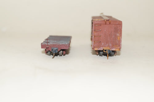 Hon3 Brass Kemtron D&RGW Box Car & Flat Car