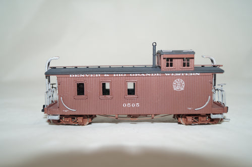 Hon3 Brass Hallmark D&RGW  Long Caboose #0505, Professionaly Painted