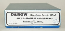 Hon3 N.J. Custom Brass Two Car San Juan Set, Alamosa and Baggage Car # 111