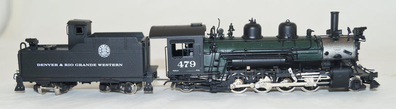 Hon3 Brass Sunset Models D&RGW K-28 Green Boiler, Moffat Herald